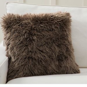 Pottery Barn Faux Fur Throw Pillow. 20x20